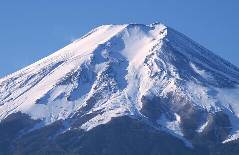 日本富士山雪景