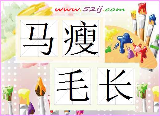 马瘦毛长