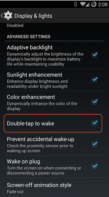 ѡ Double-tap to wake
