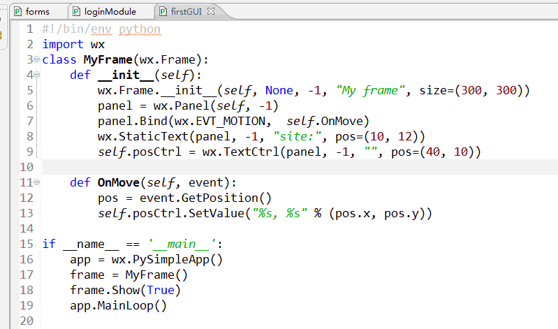 Eclipse½ pythonĿΪfirstPythonGUI