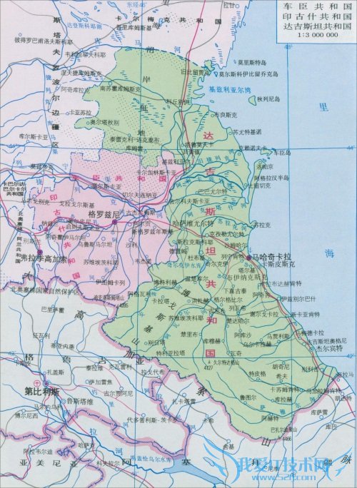 车臣地图【车臣共和国地图】