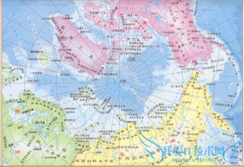 北冰洋地图