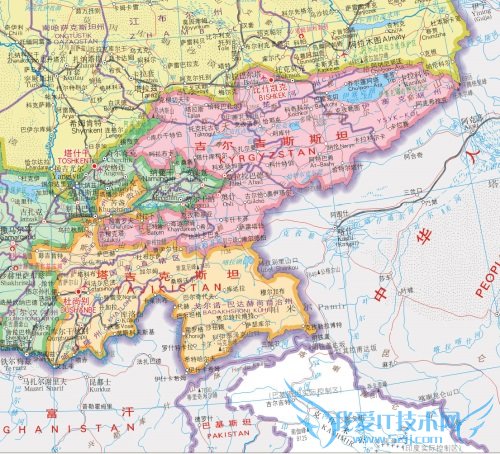 吉尔吉斯斯坦地图
