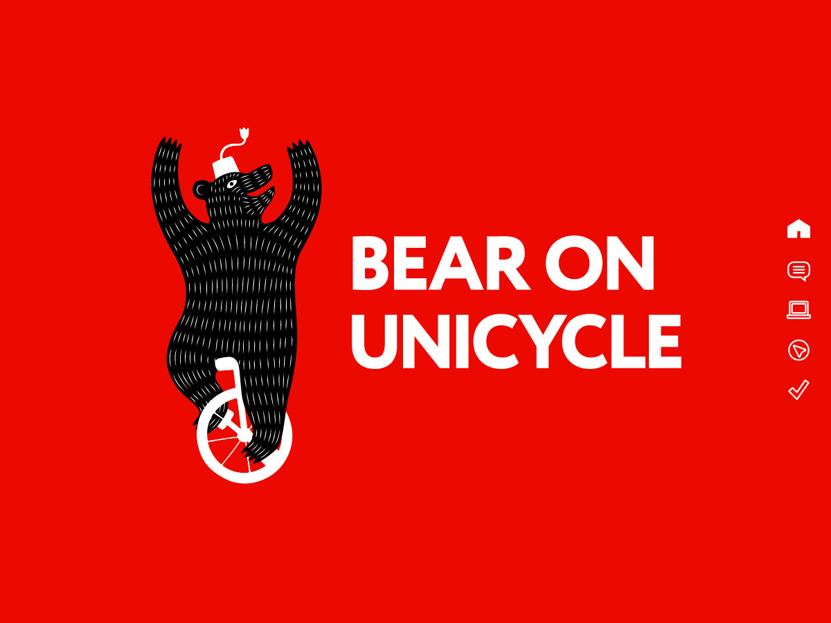 How to design the perfect single page website photo bear on unicycle