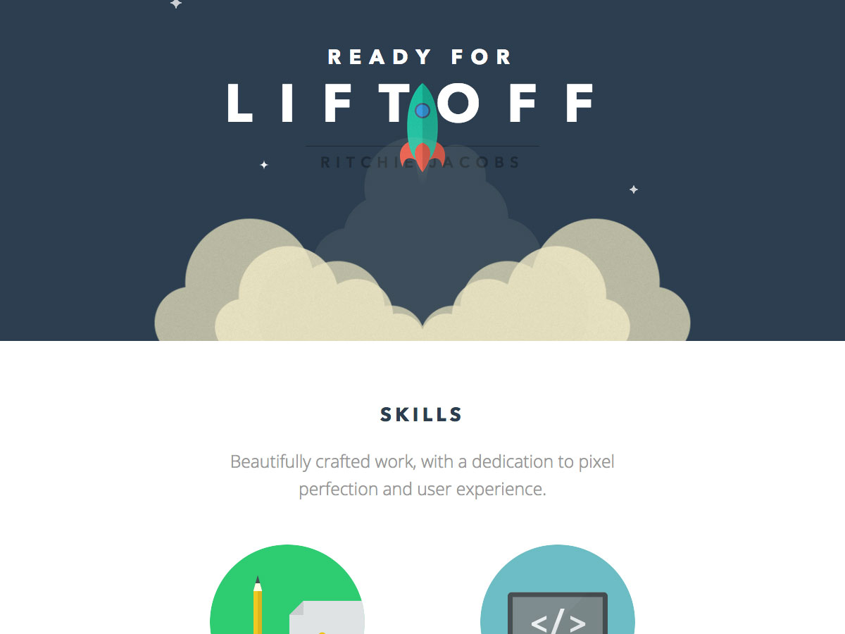 How to design the perfect single page website photo liftoff sections