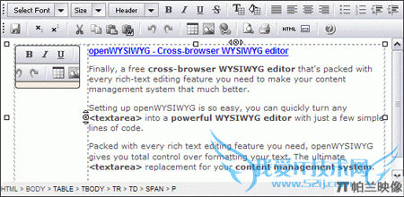 19¿îJavascript¸»Îı¾±à¼Æ÷ OpenWYSIWYG - Javascript¸»Îı¾±à¼Æ÷