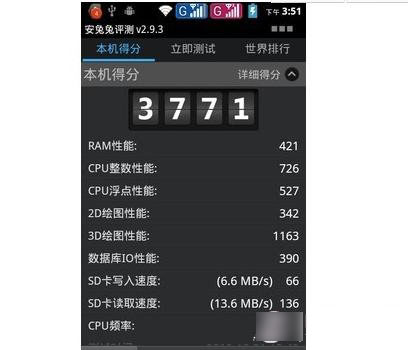 安兔兔手机CPU跑分测试