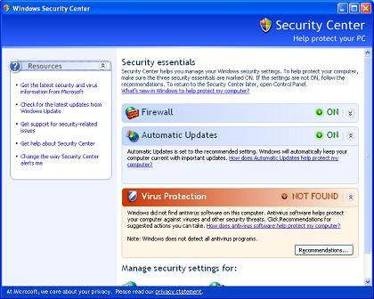 Windows安全中心 Windows安全中心