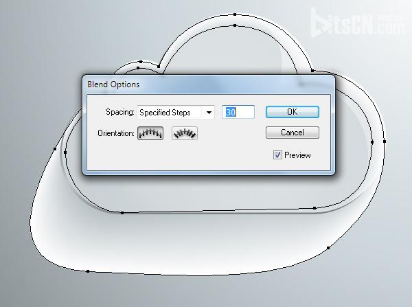 AI绘制玻璃质感云图标 网管之家 AI实例教程 glass cloud 24
