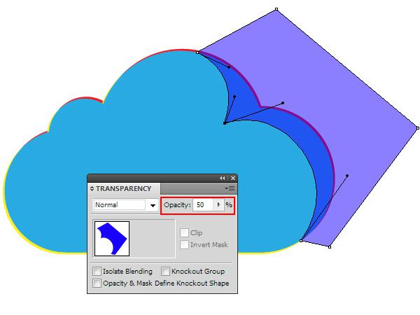 AI绘制玻璃质感云图标 网管之家 AI实例教程 glass cloud 12