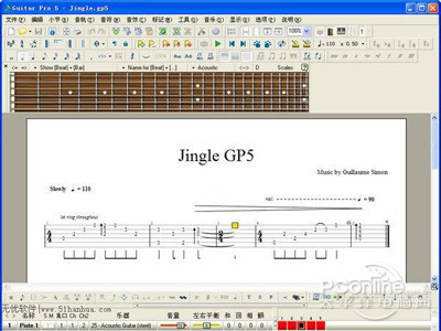 Guitar吉他六线谱的编辑程序 Guitar吉他六线谱的编辑程序