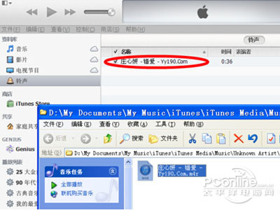 在“iTunes资料库”看到歌曲 在“iTunes资料库”看到歌曲