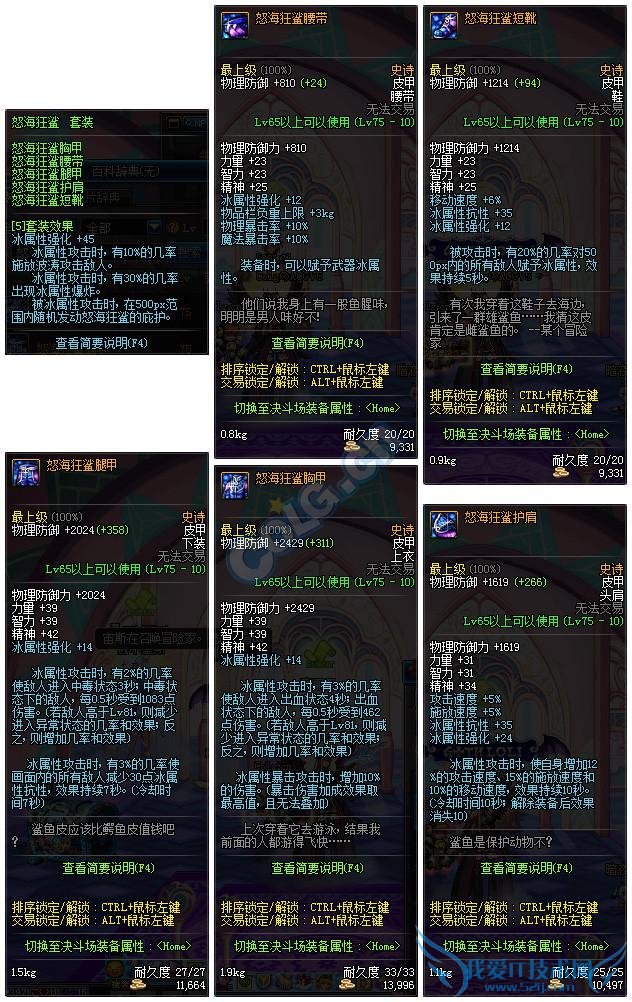 DNF75SS皮甲怒海狂鲨套全面评测 整体提升在中游水平