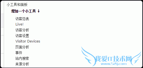 Piwik快速添加小工具