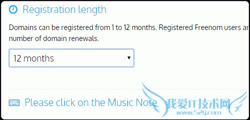 Freenom选择域名注册时长