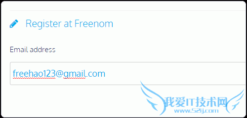 Freenom输入邮箱