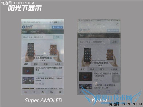 屏幕间的较量 Super AMOLED对比Retina