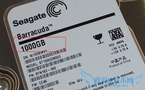 希捷1TB硬盘(标签上明显标注为1000G)