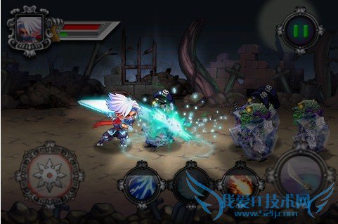 iPhone华丽横版动作游戏 忍者大战僵尸
