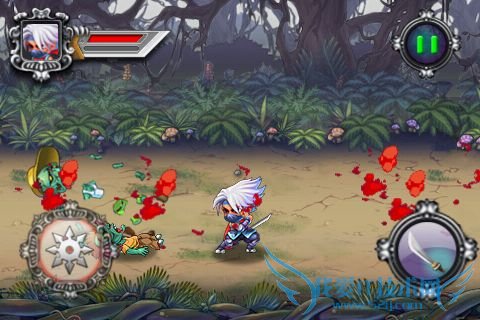 iPhone华丽横版动作游戏 忍者大战僵尸