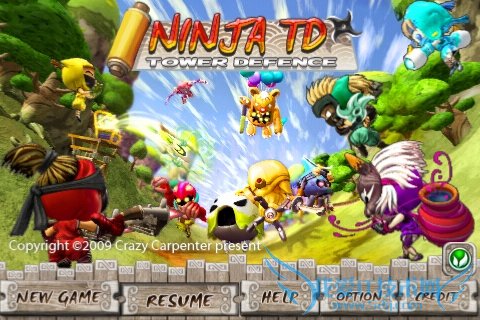 iPhone精品卡通策略类游戏 忍者塔防