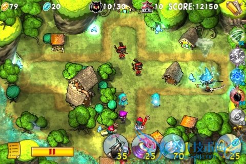 iPhone精品卡通策略类游戏 忍者塔防