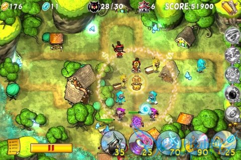 iPhone精品卡通策略类游戏 忍者塔防