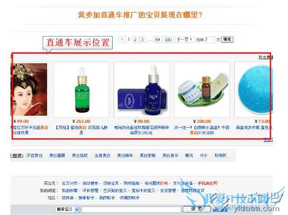 淘宝直通车ABC:直通车商品展示在哪里?
