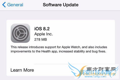 iOS8.2升级占去了将近400MB的手机内存