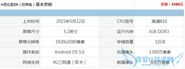 nubia Z9怎么样 nubia Z9配置参数详解