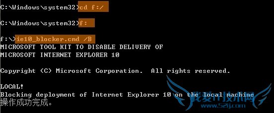 ִie10_blocker.cmd /BʾͼеĳɹϢ