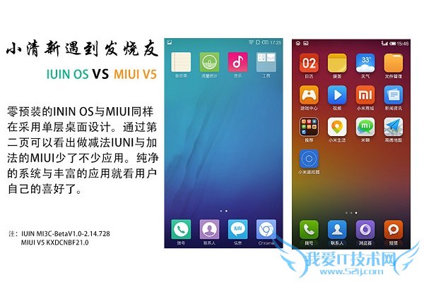 IUNI OS与MIUI内置应用对比