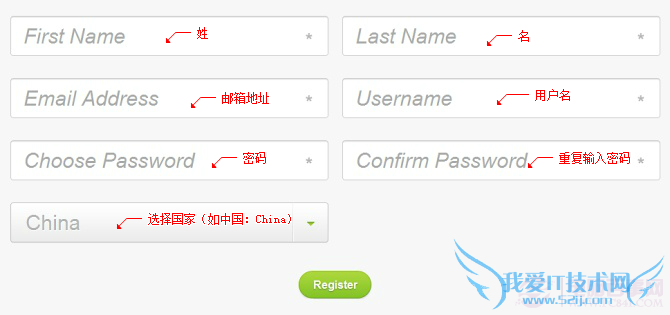 在HTC官方解锁页面注册