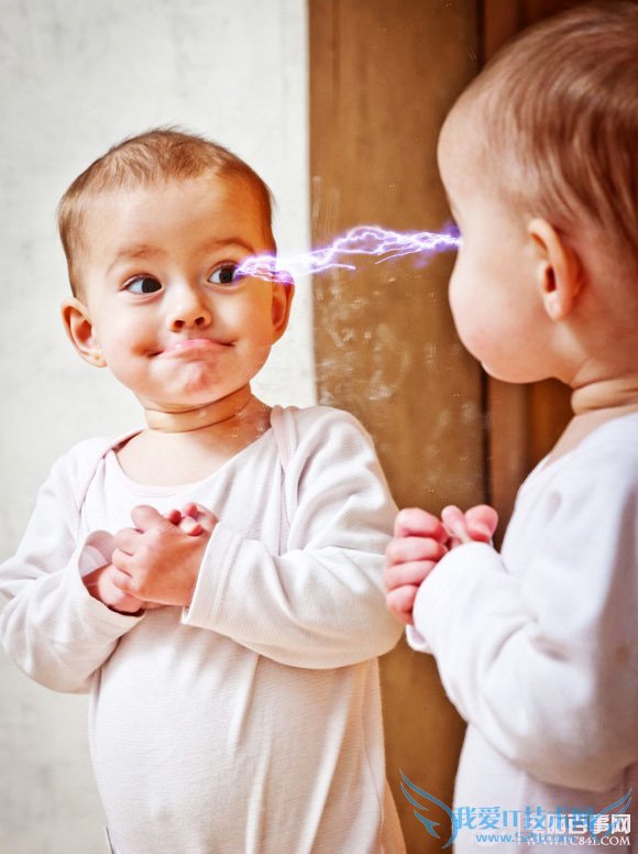 photoshop制作出宝宝放电效果 电脑我爱IT技术网