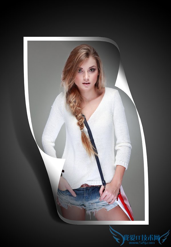 立体卷边相框效果图