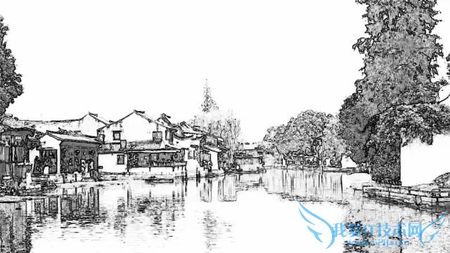 PS˾Ͳѷ羰ͼƬ2ˮīЧ