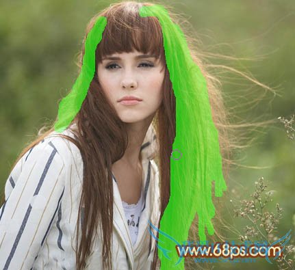 实用抠图教程:利用抽出及通道完美的抠出头发散乱的外景人物