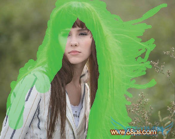 实用抠图教程:利用抽出及通道完美的抠出头发散乱的外景人物