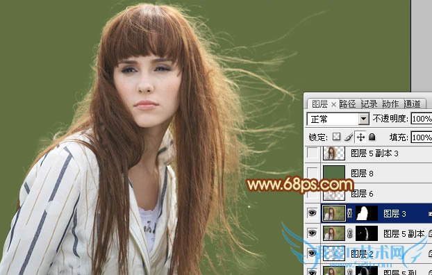 实用抠图教程:利用抽出及通道完美的抠出头发散乱的外景人物