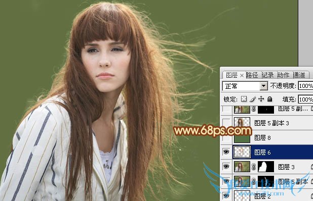 实用抠图教程:利用抽出及通道完美的抠出头发散乱的外景人物