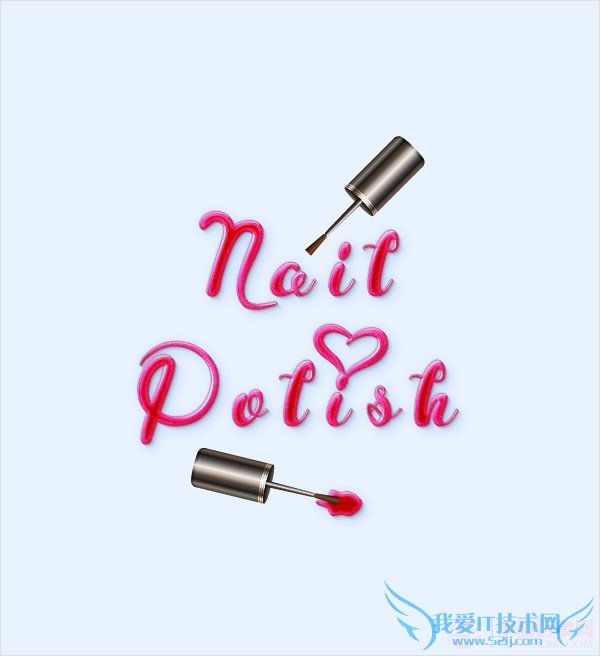 PS创建一个神话般的指甲油文字效果