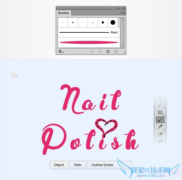 PS创建一个神话般的指甲油文字效果