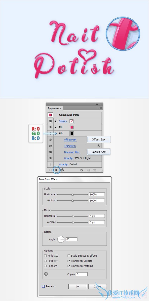 PS创建一个神话般的指甲油文字效果