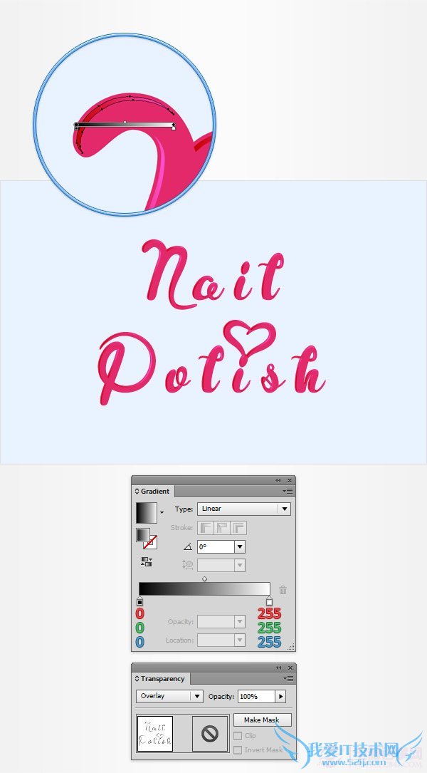 PS创建一个神话般的指甲油文字效果