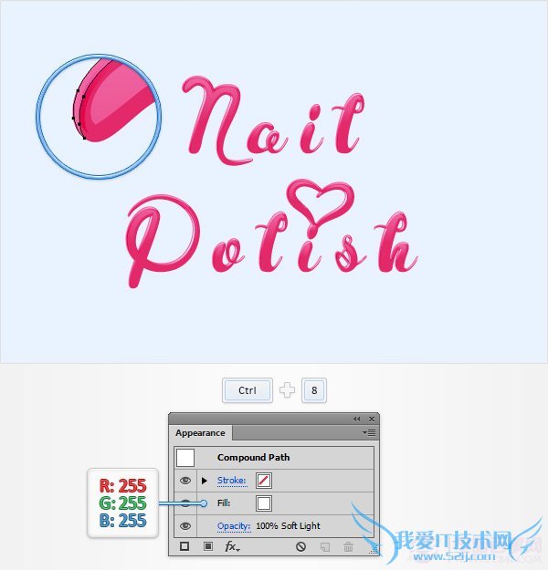 PS创建一个神话般的指甲油文字效果