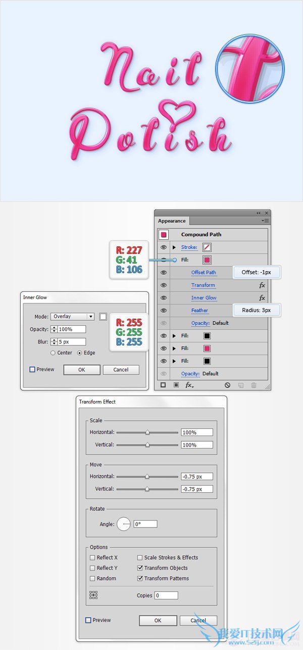 PS创建一个神话般的指甲油文字效果