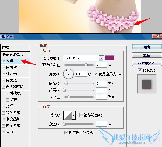 Photoshop给美女穿上花瓣衣服 电脑我爱IT技术网