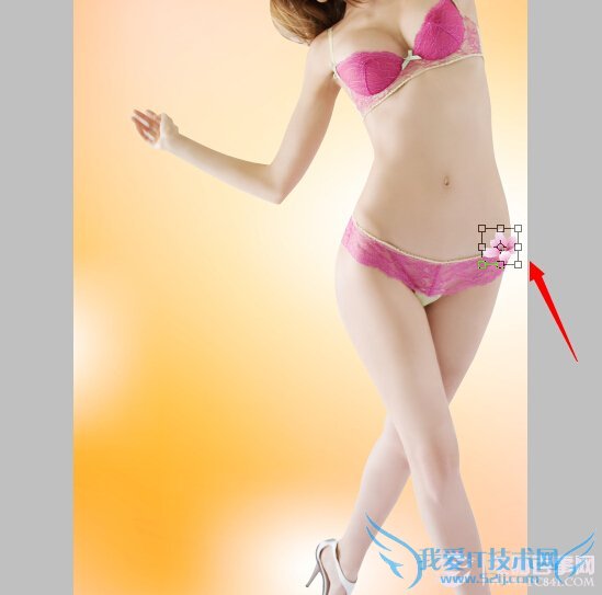 Photoshop给美女穿上花瓣衣服 电脑我爱IT技术网