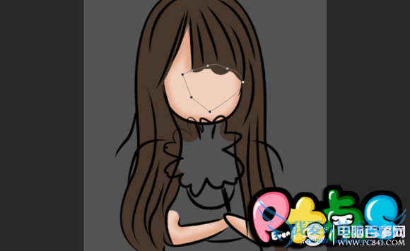 真人照片转成Q版卡通漫画效果过程