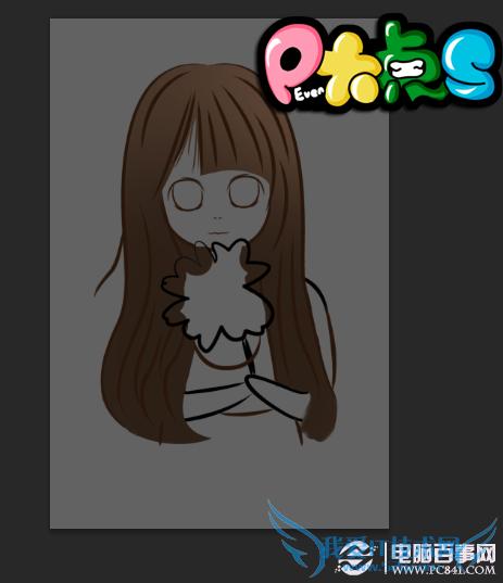 真人照片转成Q版卡通漫画效果过程